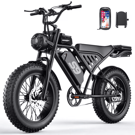 749W Peak Fat Tire Electric Bike for Adults, 19.9MPH,48V20AH Long Range Ebike Full Suspension All Terrain E-Bike with Dual Mechanical Disc Brakes, Class 2,UL 2849