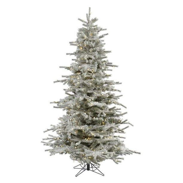 Vickerman 12 Ft Flocked Sierra Fir Pre Lit Christmas Tree Walmart Com