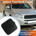 thumbnail image 2 of Unique Bargains Front Right Car Bumper Tow Hook Cover Tow Cover Cap Unpainted for Toyota Rav4 2009-2011 No.532850R906, 2 of 6
