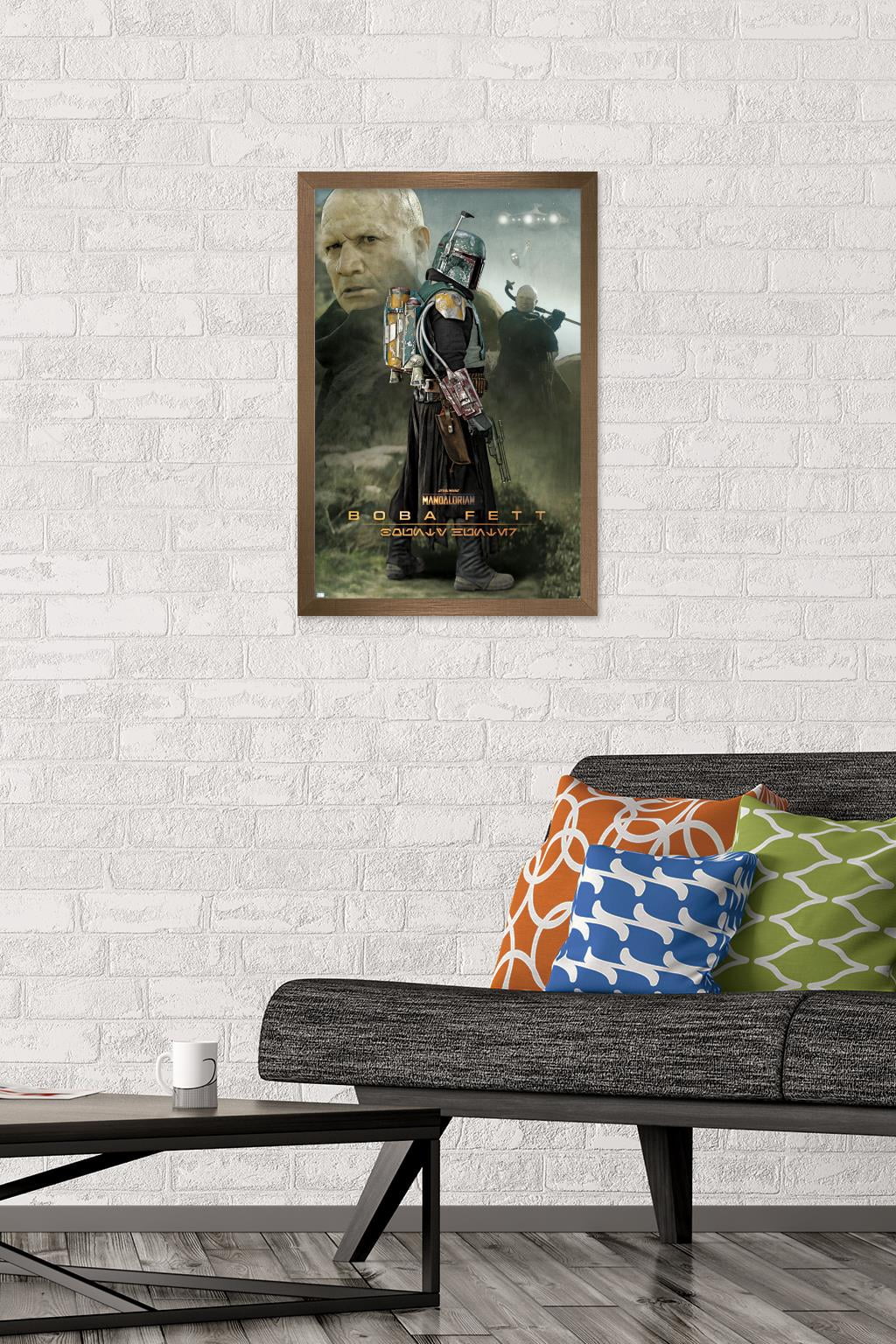 Star Wars: The Mandalorian Season 2 - Boba Fett Wall Poster, 14.725" x 22.375", Framed
