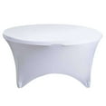 thumbnail image 2 of Balsa Circle 60" Spandex 5 Feet Round Fitted Stretchable Tablecloth White, 2 of 5