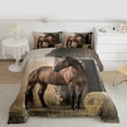 thumbnail image 2 of Castle Fairy Farm Horse 3 Pieces Queen Comforter Set for Boys Girls,Rustic Farmhouse Animal Ultra Soft Bedding Sets,Vintage Cabin Cottage Bedding Comforter Set Breathable,Luxury Bedroom Decor, 2 of 8