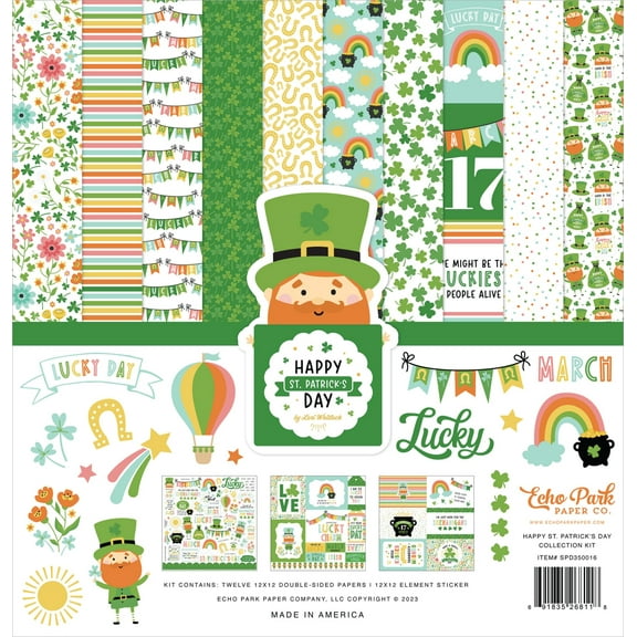 Echo Park Collection Kit 12"x12" - Happy St. Patrick's Day