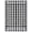 Black And White, Pattern 8, variant on ODIKA Fabric Gingham Stripe Border Bathroom Checked Checkered Plaid Flowing Dynamic for Living Room, Under Sectional, Family , Non-Slip Flatwoven