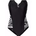 thumbnail image 4 of Women Ruched Slimming One Piece Swimsuits Tummy Control Vintage Plus Size Bathing Suits, 4 of 5
