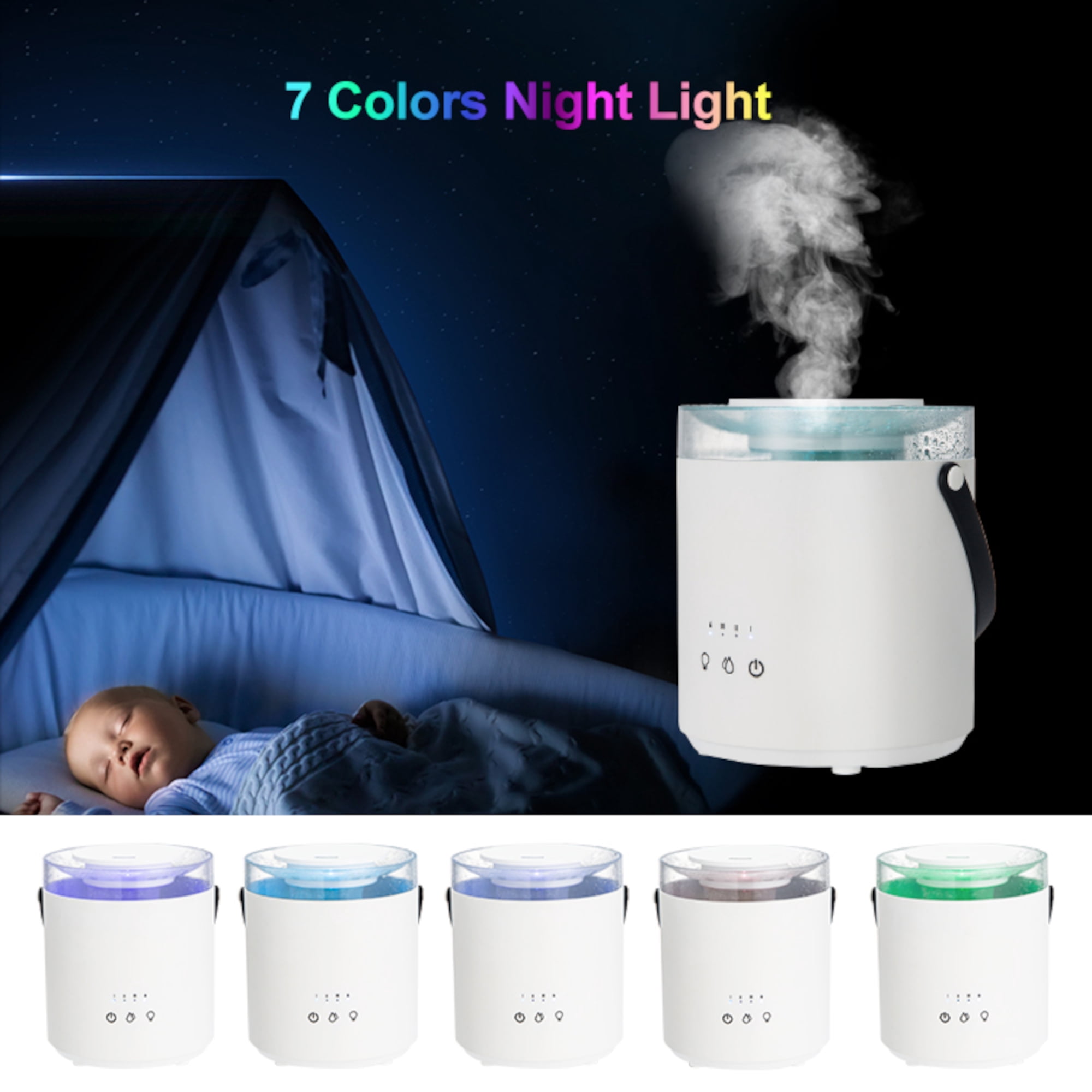 1.8 Gallon Output Top Filling Ultrasonic Humidifier, Touch Control
