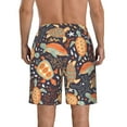 thumbnail image 3 of Bixox Men's Turtles and Sea Plants printing Casual Classic Fit Short Summer Beach Shorts, 3 of 6