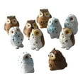 thumbnail image 2 of 10 Piezas de Escritorio de Oficina Decoración de Computadora Búhos Animal Resina Decoración Artesanía Hugo Decoración de resina de búhos lindos, 2 of 6