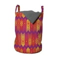 thumbnail image 1 of Ethnic Laundry Bag, Continuous African Culture Colorful Funky Traditional Zigzag Geometric Retro Pattern, Basket with Handles Drawstring Closure for Laundromats, 13" x 19", Multicolor, by Ambesonne, 1 of 4