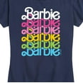 thumbnail image 3 of Barbie - Rainbow Stacked Logo - Women's Short Sleeve Graphic T-Shirt, 3 of 5