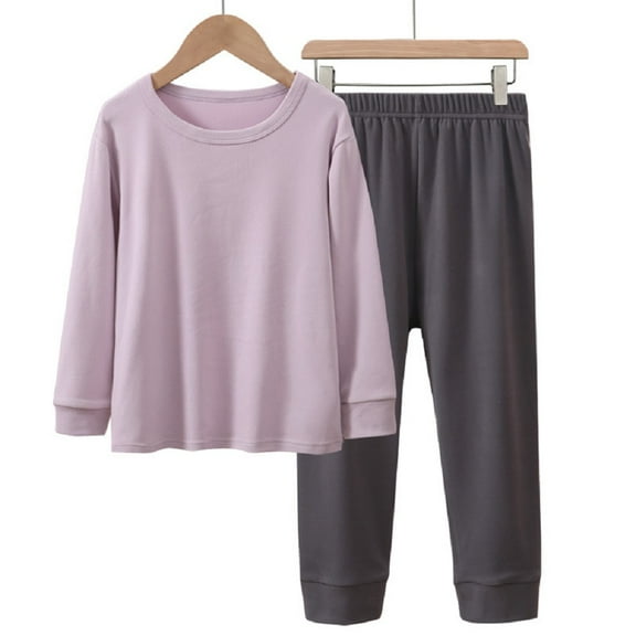 XBASW Toddler Kids Thermal Underwear Set for Boys Girls Long Johns Sets Teen Fall Winter Soft PJS Outfit 5-15 Y