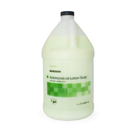 Klean Antimicrobial Lotion Soap McKesson Antimicrobial Lotion Soap 53-28081-GL, 1 Gallon, 1 Jug, Green, Herbal Scent ()