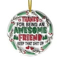 thumbnail image 2 of Boovnll Christmas Tree Decorations, Christmas Acrylic Pendant Concave Textured Round Pendant Decoration, Christmas Decorations, Christmas Decor, Christmas Decorations Indoor, 2 of 5