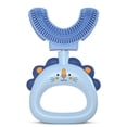 thumbnail image 1 of Wosthever Cepillo de de silicona en forma de U para entrenamiento de niños, cepillo de Manual de 360 ​​grados, limpieza de lengua Suministros de limpieza para el hogar Azul Wosthever HA028517-02B, 1 of 6