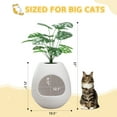thumbnail image 3 of Eggloa6 Cat Plant Litter Box Set With Artificial Plants, Attached Scoop, Replaceable Litter Box Liners, Hidden Cat Litter Box Furniture, White, 3 of 7