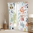 thumbnail image 3 of Homewish Kawaii Colorful Owl Black Out Curtains for Child Boys Girls,Chic Floral Flower Curtains Pack of 2 (42x63 Each),Cartoon Animal Bedroom Curtains,Super Cozy Room Decor, 3 of 6