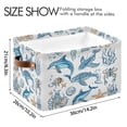 thumbnail image 3 of Ocean-themed Pattern Foldable Storage Basket,Canvas Fabric Foldable Storage Bins with Handles Open Home Storage Bins Boxes for Toy Book Shelf Closet Baskets, 3 of 8