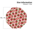 thumbnail image 2 of Lsque Cute Strawberry Pattern 4" Drink Coasters Set of 4, PVC Leather Absorbent Coasters, Table Coaster Set Decorative Coffee Cup Coasters Housewarming Gift -Octagon, 2 of 6