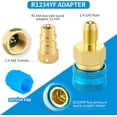 thumbnail image 2 of ORUYROP R1234yf Quick Couplers Kit, R1234YF to R134A Quick Coupler Adapter, High/Low Side Quick Coupler R1234YF AC Charging Hose Adapter Fitting Connector for Car Conditioner AC Charging, 2 of 6