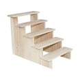 thumbnail image 4 of Product Stand, Showcase Fixtures, Wooden Display Riser Shelf Wood Display Shelf 5 layer 20cm, 4 of 7