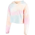 thumbnail image 2 of Women's League Collegiate Wear Pink/White Nebraska Huskers Tie-Dye Cropped Pullover Hoodie, 2 of 4