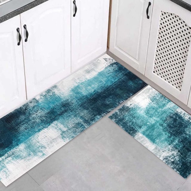Dsscvnef Kitchen Carpet Mat Set Non Soft Floor Rug Home Winter Warm Comfortable Durable Washable 2 Piece