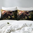 thumbnail image 4 of Erosebridal Bedding Set Full Dinosaur Comforter Cover for Teenage Youth, 3D Tyrannosaurus Rex Bed Set Jungle Animal Duvet Cover, Quilt Cover Room Decor 3pcs (Zipper Closure), 4 of 5