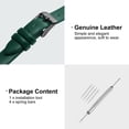 thumbnail image 3 of Uxcell Genuine Leather Band Smooth Flat Leather Watch Strap for Men and Women Green/Black 10mm, 3 of 7