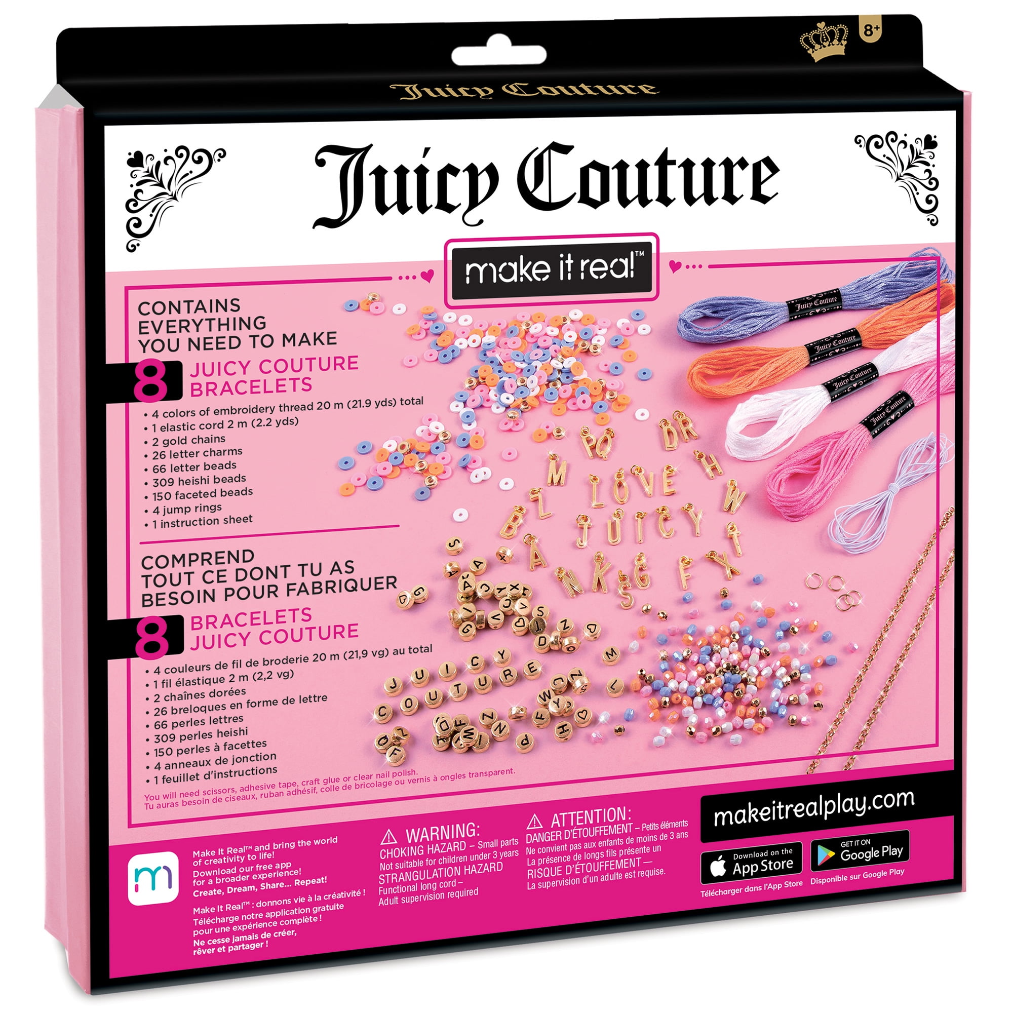 Juicy Couture: Love Letters All-In-One DIY Bracelets Kit- Create 8 Unique Charm Bracelets, 563 Pieces, Kids Ages 8+