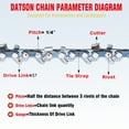 thumbnail image 2 of 3PACK,6 Inch Chainsaw Chain 1/4" Pitch .043" Gauge 37 Drive Links Pole Saw Chain Replacement FOR HOPTO MR6504,6" electric pole saw., 2 of 14