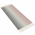 thumbnail image 2 of Ombre, Hallway Runner Rug 2x6ft, Gradient Pink and Grey Washable Woven Living Room Bedroom Kitchen Bathrom Carpet with Tassels, Non-Shedding Indoor Outdoor Throw Door Mat for Entryway, 2 of 5