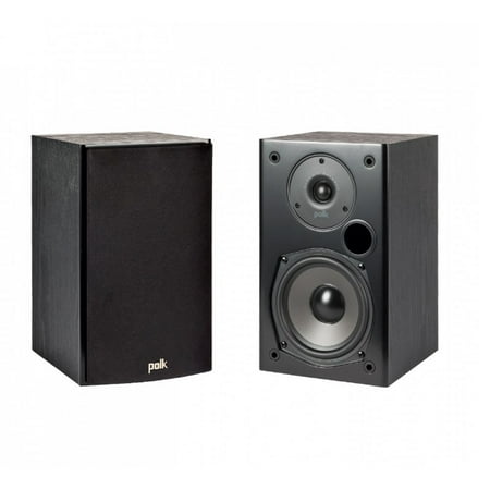 Polk Audio - 5-1/4" Bookshelf Speakers - Pair - Black
