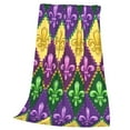thumbnail image 3 of Bingfone Mardi Gras4 Print Flannel Fleece Blanket Throw Blanket For Bed,Sofa,Couch,Travel,Camping(60"X50"), 3 of 9