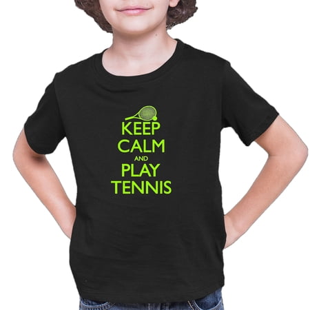 Youth Keep Calm And Play Tennis T-Shirt product image
