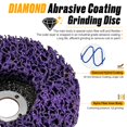 thumbnail image 3 of czcpp-Strip Wheel Paint Removal Disc - 4Inch Poly Strip & Clean Wheels Paint Rust Removal Tool for 100mm Angle Grinder - Metal Wood Concrete Grinding 5Pack (Purple), 3 of 4