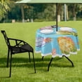thumbnail image 7 of Coolnut 60" Easter Bunny Eggs Outdoor Round Tablecloth, Waterproof Stain-Resistant Non-Slip Circular Tablecloth with Umbrella Hole and Zipper for Tabletop Backyard Party BBQ Decor, 7 of 7
