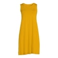 thumbnail image 2 of Time and Tru Women's Sleeveless Knit Swing Dress, Sizes XS-XXXL, 2 of 5