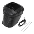 thumbnail image 1 of Cubierta de pomo de cambio de marcha Unique Bargains para Nissan Rogue 2021-2024, antideslizante, fibra de carbono negra, protector de mango de cambio negro de cuero sintético, 1 juego, 1 of 1