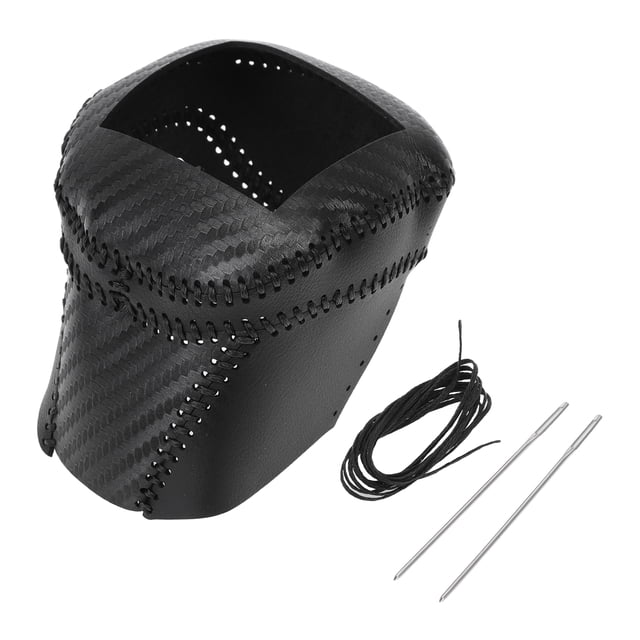 Cubierta de pomo de cambio de marcha Unique Bargains para Nissan Rogue 2021-2024, antideslizante, fibra de carbono negra, protector de mango de cambio negro de cuero sintético, 1 juego
