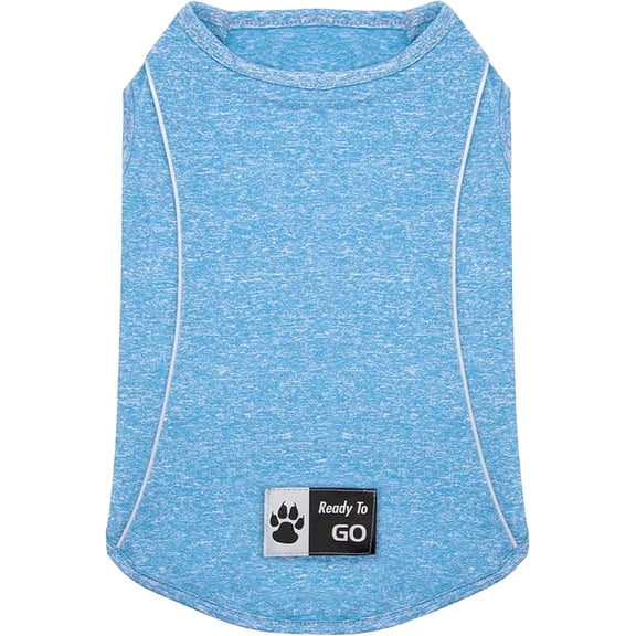 KYEESE Reflective Dog Shirt, Lightweight Quick Dry T-Shirt for Small Medium and Large Dogs, Blue, L