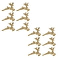 thumbnail image 6 of HAMPPLIES Reindeer Decorations Deer Shape Xmas Tree Toppers Golden Plastic Christmas Theme, 6 of 8