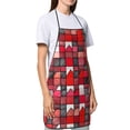 thumbnail image 5 of Anti-Fouling Belt Pocket Elasticated Apron - Non-Slippery Non-Fading Non-Shrinking Non-Crinkly Water-Repellent Red Colorful Houndstooth Hand-Drawn Sketch_3, 5 of 8