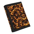 thumbnail image 2 of FUIALDOLG Elastic Polyester Trifold Children's Money Wallets with Slim Lightweight Teen Wallets for Outdoor, Orange Flame Children's Wallet, 2 of 6