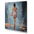 thumbnail image 2 of Designart "Elegance in Motion of Woman's High Heels II" Fashion Canvas Wall Art - Glam Blue Woman Bedroom Canvas Wall Art, 2 of 6