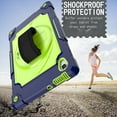 thumbnail image 5 of Dteck for Lenovo Tab M10 HD Case 2nd Gen 10.1 Inch 2020 with Shoulder Strap, Drop-Proof Design 360 Degree Rotating Hand Strap/Built-in Stand (TB-X306 TB-X306F TB-X306X) Protective Case,Navy+Green, 5 of 5