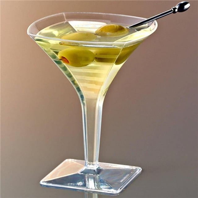 EMI Yoshi EMI-SMTG2 Squares Mini Martini Glass 2 oz, Clear