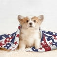 thumbnail image 4 of XMXY Dog Throw Blankets, Soft Cozy Patriotic Blue American Stars Pet Blankets for Couches Machine Washable for Indoor Cats Dogs, Medium Size, 4 of 8