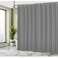 thumbnail image 4 of Ambesonne Grey Shower Curtain, Pointy Motifs Art Repetition, 69"Wx70"L, Pale Taupe and Grey, 4 of 4