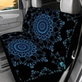 thumbnail image 5 of Pzuqiu Blue Mandala Car Seat Cover Auto Accessories Interior 4Pcs, Front Seat Protector Auto Seat Rear Split Bench Cover Universal Automotive Interior Protection Accessories, 5 of 7