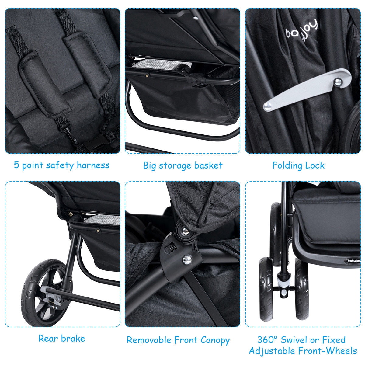 Costway buggy portable pocket compact lightweight stroller easy handling folding travel 2025